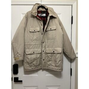 VTG Pacific Trail Weather Watcher Mens Winter Coat Utility Chore Farm Tan Large